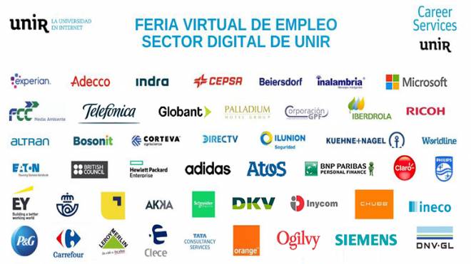 todos pormenores de nuestra Feria Virtual de Empleo Sector digital UNIR! - UNIR