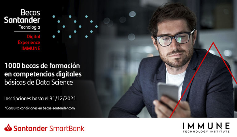 Becas Santander Tecnología I Digital Experience-INMUNE